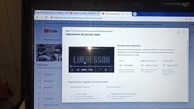 нарушение авторских прав на YouTube канале. Монетизация смотреть онлайн