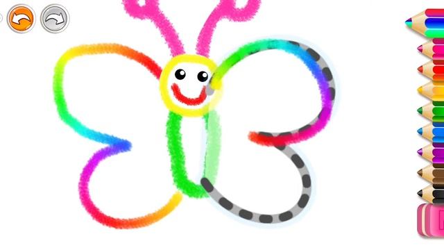 РИСУЕМ БАБОЧКУ#болалар учун расм чизиш#интересно #дети #игры смотреть онлайн