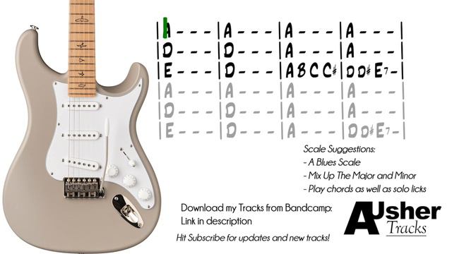 Blues Groove in key of A | Just Bass & Drums | Guitar Backing Track смотреть онлайн