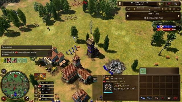 Age of Empires 3- Spain Vs Aztecs | Rohbrot Vs Frontline | Aoe3 DE | Definitive Edition | UHD смотреть онлайн