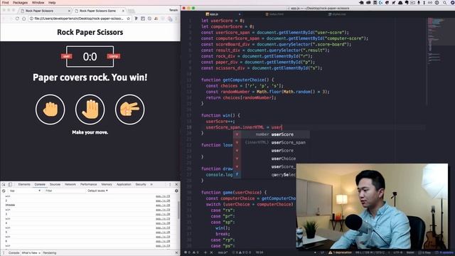 How to Build a Rock Paper Scissors Game with Html, Css, and Javascript (Part 2) смотреть онлайн