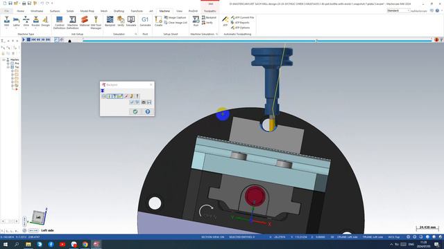 Mastercam Mill 4X Toolpath Mold Bottle Machining смотреть онлайн