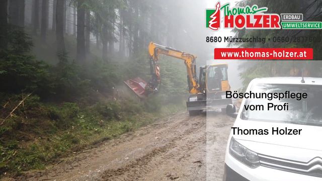 Böschung mulchen mit JCB Hydradig, Engcon und THE mulcher смотреть онлайн