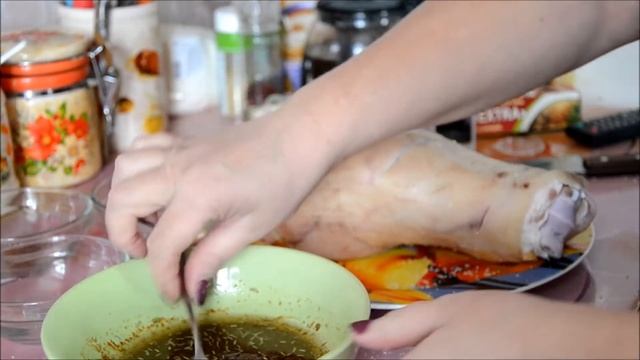 Рулька ,запеченная с горчицей. смотреть онлайн