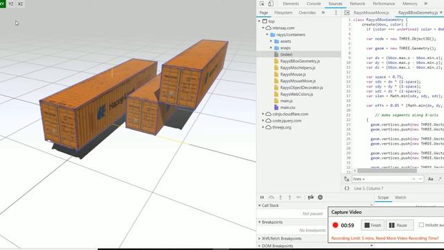 three.js 3D mouse snaps in action смотреть онлайн