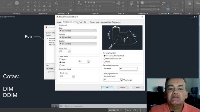 Video aula de AutoCAD 22 - Cotas смотреть онлайн