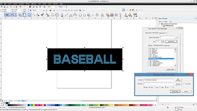 Easy Stone™ CorelDRAW Rhinestone Macro - Using TTF Rhinestone Fonts смотреть онлайн