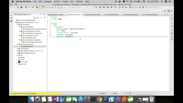 Spring Boot - Spring Data Cassandra using Auto Configurations | Simple Programming смотреть онлайн