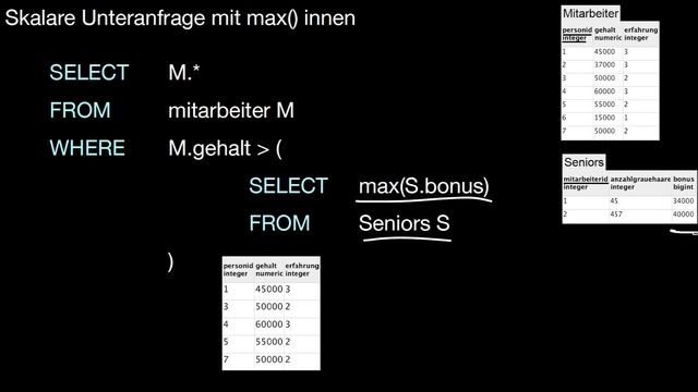 13.46 Unteranfragen mit IN, EXISTS, ALL, ANY смотреть онлайн