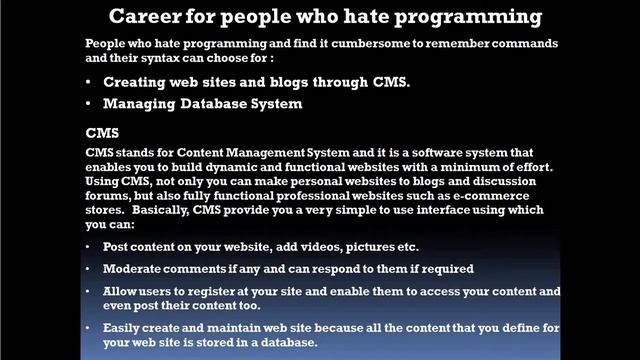 Career In Computers For People Who Hate Programming смотреть онлайн