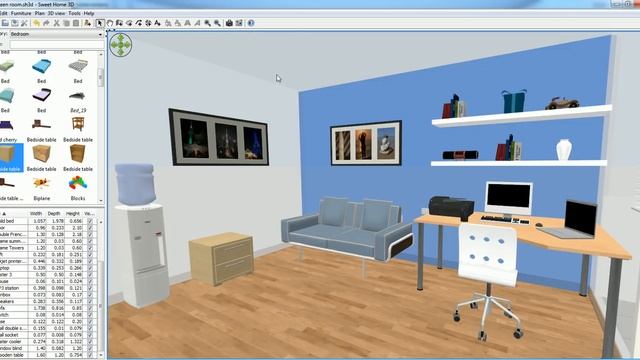Sweet home 3D tutorial: Design and render a bedroom - Part 2 смотреть онлайн