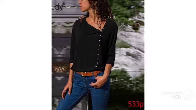 Покупки Одежды с AliExpress - Женская повседневная шифоновая рубашка смотреть онлайн