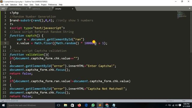 How to create a captcha code in php || Php me kaise captcha code banaye смотреть онлайн