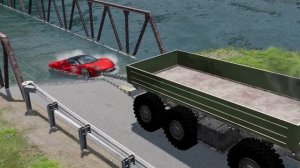 Тачки против затопленного моста – BeamNG.Drive