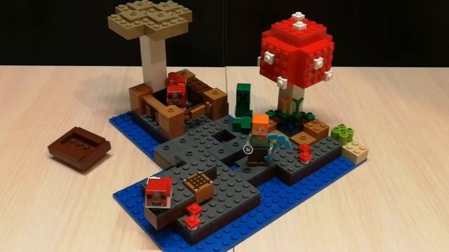 Lego Maincraft 12219. Лего Майнкрафт Грибной остров. смотреть онлайн