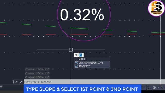 How to display slope with Autolisp. смотреть онлайн