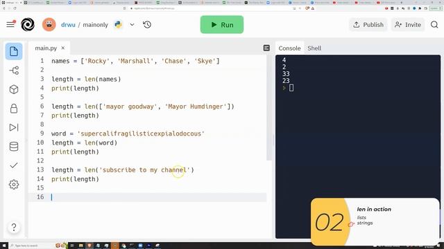 021 Length (len) in Python! Lab with autograder! смотреть онлайн