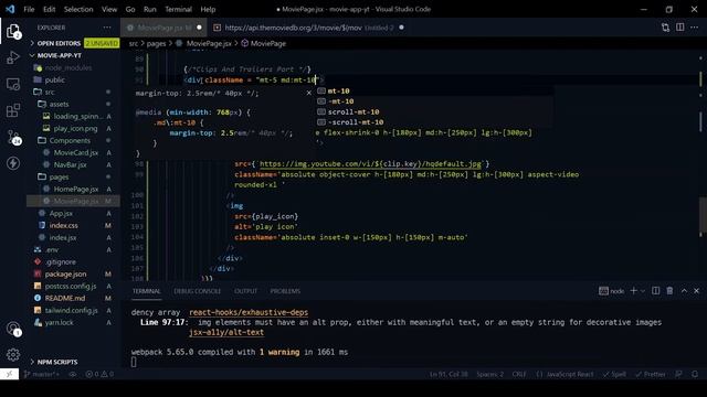 Responsive Movie Web App - Part - 3 | Clips List | React.js | TailwindCss 3.0 |TMDB | May We Code смотреть онлайн