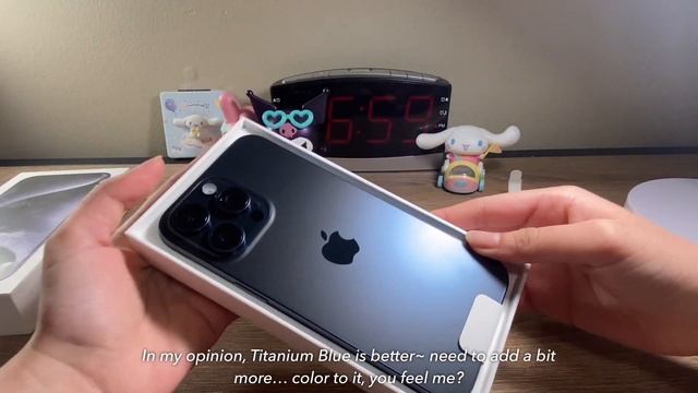 IPHONE 15 Pro Max Titanium Blue unboxing 512 GB *exciting*/ tysm for the Christmas present ?? смотреть онлайн