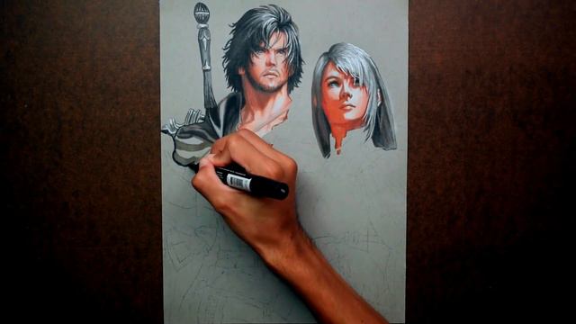 Drawing Clive Rosfield & Jill Warrick | Final Fantasy 16 смотреть онлайн