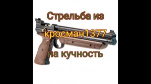 Стрельба из пневматики кросман krosman 1377 после обслуживания