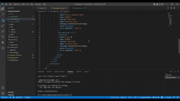 Next JS Loan Calculator Source Code | EMI Calculator in React and Next JS