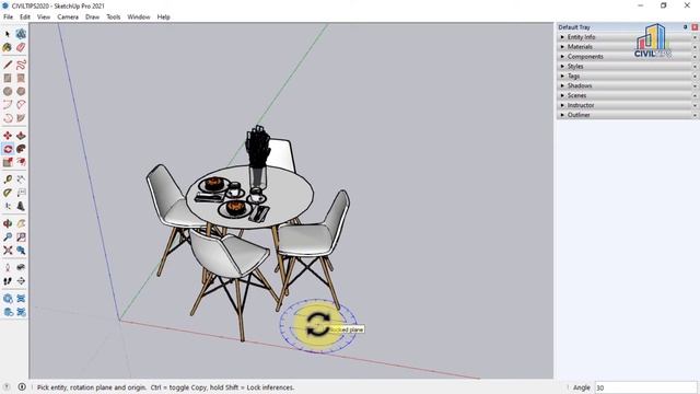 Rotate Tool (தமிழ்)Tamil - Part 25 The Ultimate Guide to the Sketchup Rotate Tool смотреть онлайн