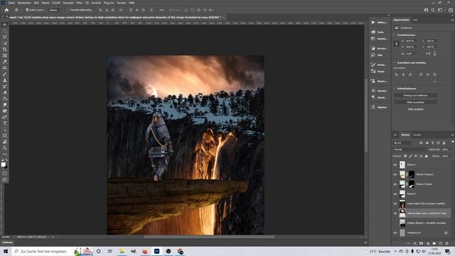 SAMURAI Photoshoppen - Samurai am Vulkan - Photoshop Speedrun Edit смотреть онлайн