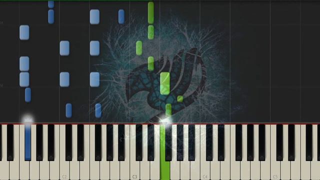 [Fairy Tail] ED 15 Kimi to Kare to Boku to Kanojo to Piano Synthesia Tutorial смотреть онлайн