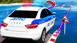 СМОЖЕТ ЛИ ГИГАНТСКАЯ ДПС ЛАДА ВЕСТА ПРОЕХАТЬ ГЛУБОКУЮ ЯМУ С ВОДОЙ  ГТА 5 МОДЫ МУРКА