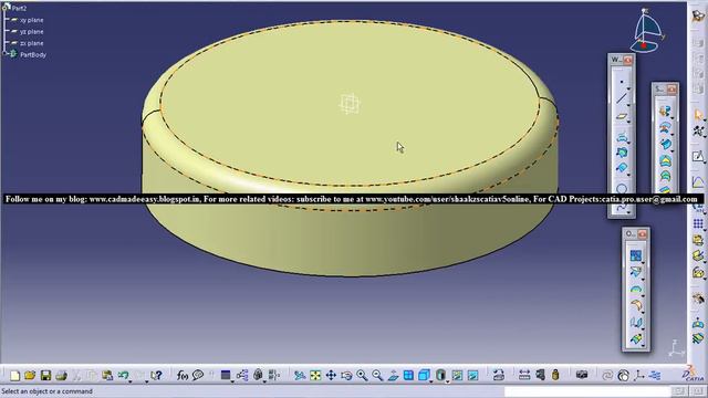 Catia V5 Tutorial|Generative Shape Design|Advanced Surface Geometry|How to Create Bump Surface смотреть онлайн