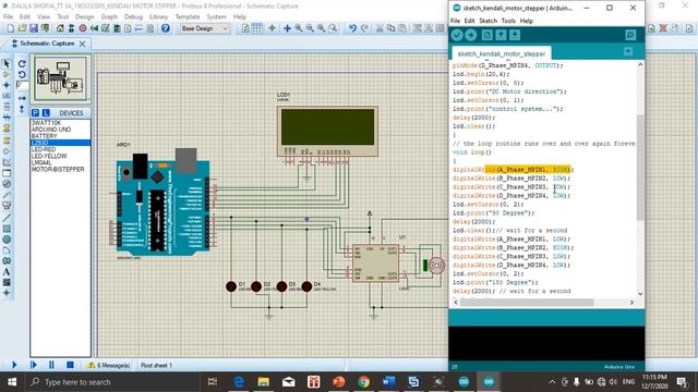 KENDALI MOTOR STEPPER (Proteus 8 Professional dan Arduino IDE) смотреть онлайн