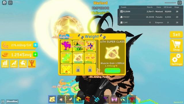 Unlocking Stage 28 + Demi-God Bloodline in Lifting Simulator! смотреть онлайн