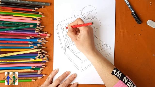 Как нарисовать чемодан. Онлайн-школа рисования "Малевашки" смотреть онлайн