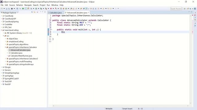 Java Tutorial Lesson 0033 - Calculator using Inheritance and OOP смотреть онлайн