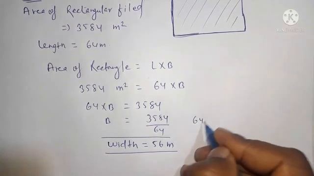 The area of a rectangular field is 3584 m^2 and it's length is 64 m, A boy runs around the field .. смотреть онлайн