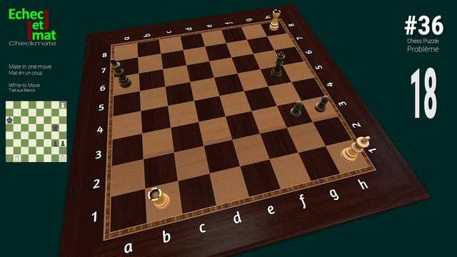 #36 Daily Chess Puzzle [mate in 1 move] Problem with 3D solution | Checkmate смотреть онлайн