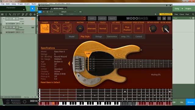 Как писать баc через VST в Studio One 4? [урок #4] смотреть онлайн