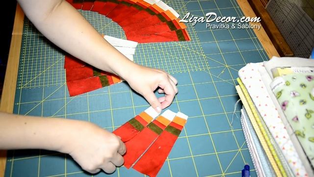 Bargello - Patchwork Wedge Ruler Tutorial LizaDecor.com