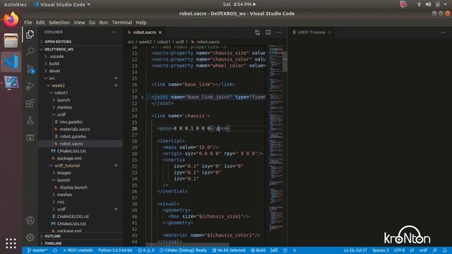 Tip1 |How to visualize URDF file using vscode?!(ROS) смотреть онлайн