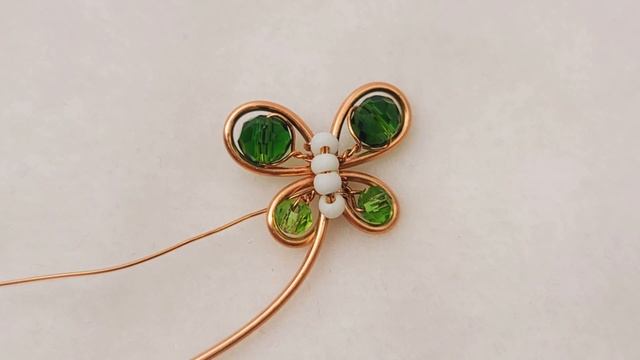Idea, How to Make a Couple Butterfly and Bead Wire Ring | DIY 984 смотреть онлайн