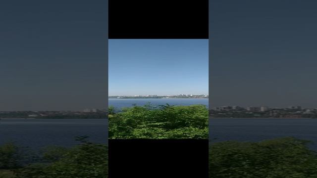 Воронежское водохранилище с видом на правый берег города Воронежа. смотреть онлайн
