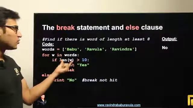 3.21 Python else clause with for loop смотреть онлайн