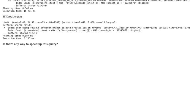 Databases: How to optimize query with ORDER and LIMIT? смотреть онлайн