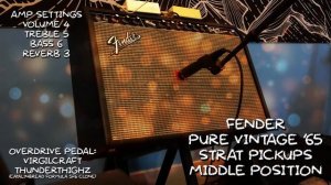 Fender Pure Vintage '65 Stratocaster Guitar Pickups Overdrive Demo