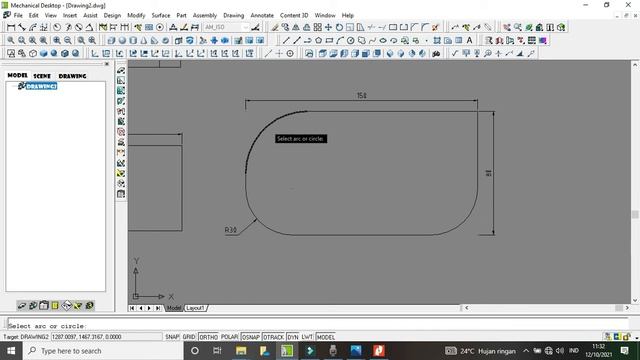 Autocad Mechanical 2006#9 | 2D Full working time Modeling Basic Beginners смотреть онлайн