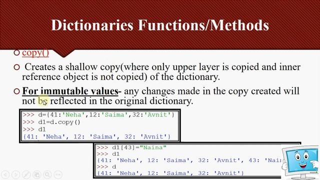 Class-11 CS With Python ||Dictionaries(Part-2) смотреть онлайн