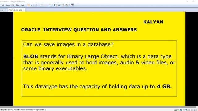 Oracle Interview Q & A, Oracle SQL, BLOB смотреть онлайн
