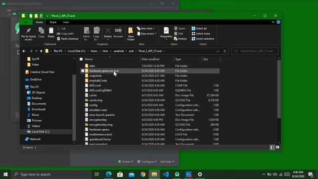 android studio AVD error.. Error AVD Pixel already running. смотреть онлайн