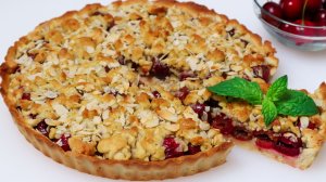 ПЕСОЧНЫЙ ПИРОГ с черешней и миндальной мукой в духовке. Рецепт пирога с черешней из песочного теста.